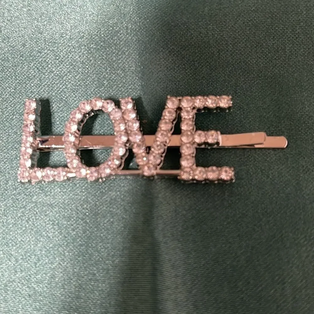 Silver Crystal Hair Clip